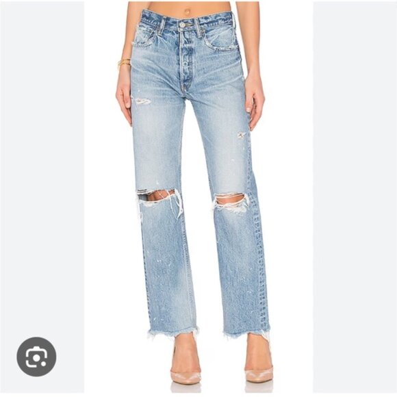 MOUSSY VINTAGE Odessa Straight-Leg - Women's Blue Jeans - Picture 1 of 8